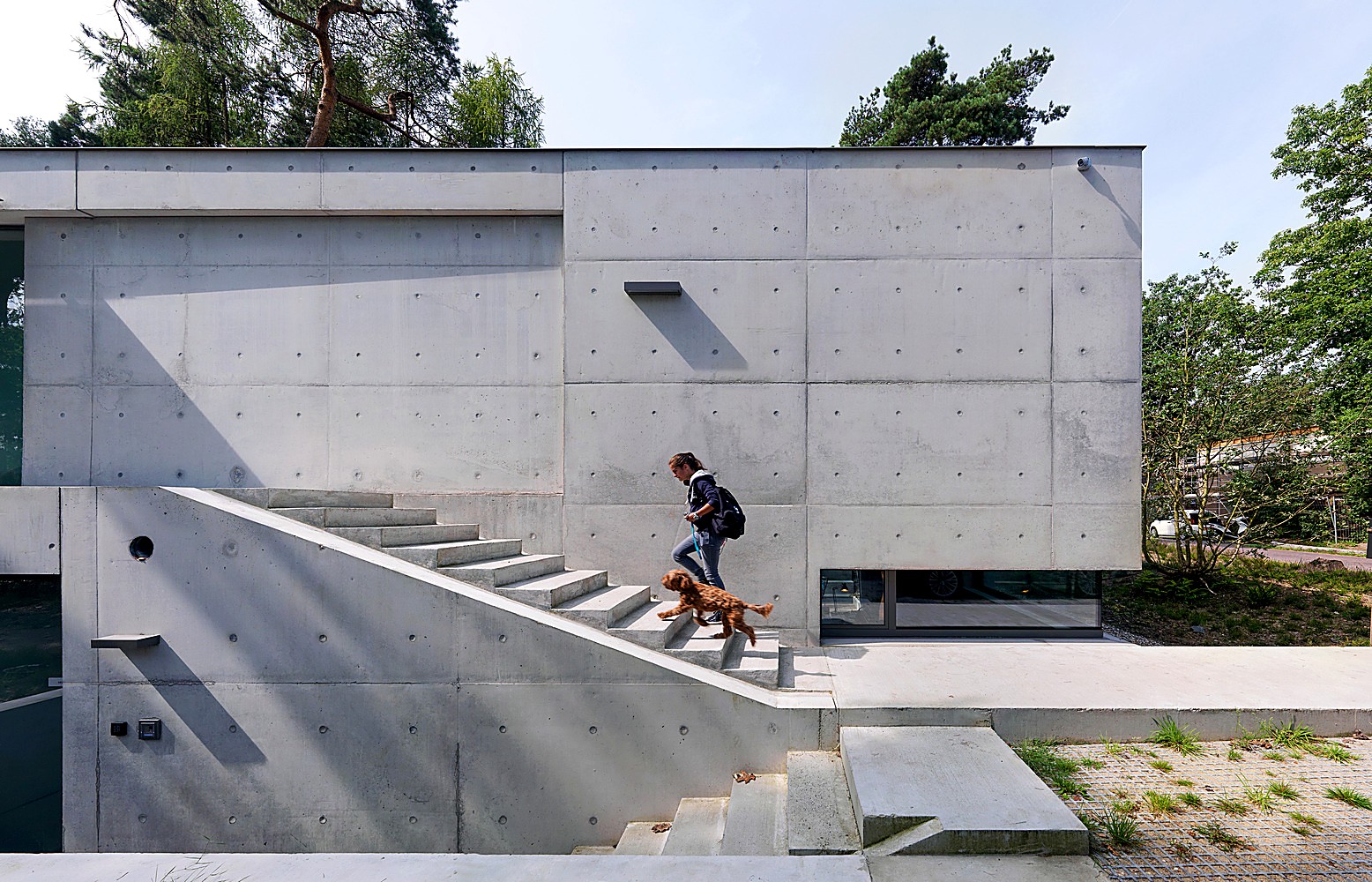 Finished exposed concrete structure with clean tolerances